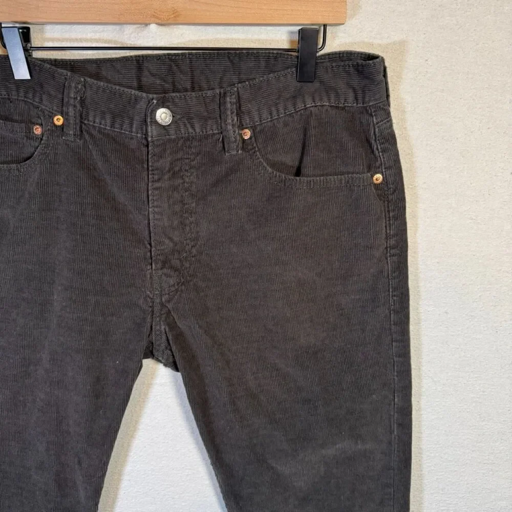 Levi’s 511 Slim Fit Corduroy Pants Mens 36x30 Black 5 Pocket Casual Jeans